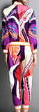 Multi Colored Printed Jacket and Pant Set