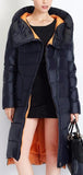 Hooded Thick Puffer Down Coat in Dark Blue - DESIGNER INSPIRED FASHIONS