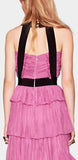 Floral Applique Pleated-Layer Dress - DESIGNER INSPIRED FASHIONS