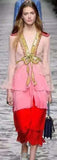 Embroidered Sequined Layered Long Silk Dress - DESIGNER INSPIRED FASHIONS