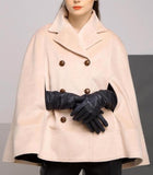 Double-Breasted Short Wool Cape - DESIGNER INSPIRED FASHIONS