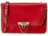 Demilune Small Leather Shoulder Bag - Black, Red, Pale Pink