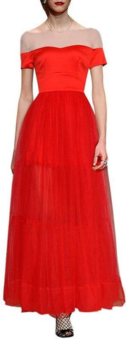Satin and Voile Gown