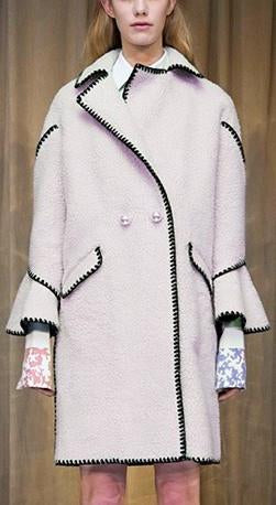 'Nikki Eco' Wool Coat in White - DESIGNER INSPIRED FASHIONS