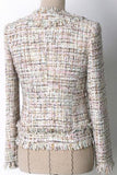 Fringed Multi Colored Pearl-Embellished Jacket
