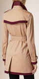 Color Block Cotton Trench Coat in Khaki - DESIGNER INSPIRED FASHIONS
