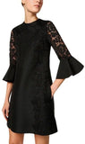 Lace Detailed Bell-Sleeve Mini Dress
