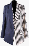Versatile Striped/Solid Blazer