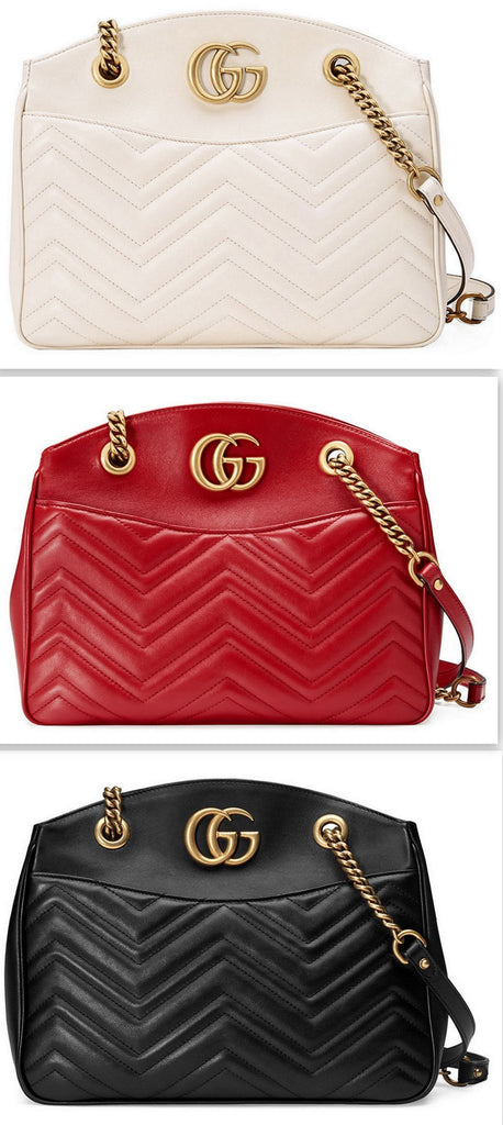 GG Marmont 2.0 Medium Quilted Shoulder Bag - (White, Red, Black) - DESIGNER INSPIRED FASHIONS