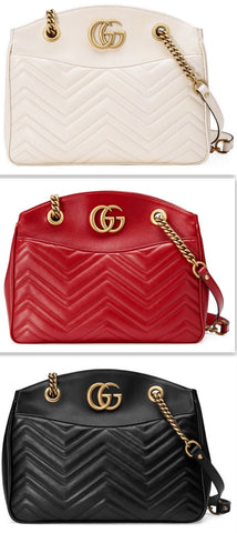 GG Marmont 2.0 Medium Quilted Shoulder Bag - (White, Red, Black) - DESIGNER INSPIRED FASHIONS
