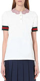 Lace-Collar Cotton Polo Shirt - DESIGNER INSPIRED FASHIONS