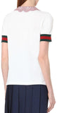 Lace-Collar Cotton Polo Shirt - DESIGNER INSPIRED FASHIONS
