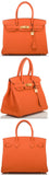 Birkin Orange H Togo 30cm Gold Hardware | DESIGNER INSPIRED FASHIONS