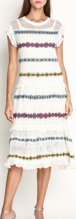 Silk & Lace Midi Dress