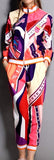 Multi Colored Printed Jacket and Pant Set