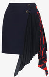 Pleated Godet Mini Skirt
