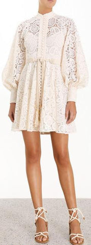 'Amari' Paisley Lace Short Dress
