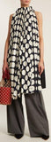 Polka-Dot Print Pleated Dress