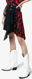 Pleated Godet Mini Skirt