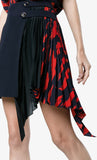 Pleated Godet Mini Skirt