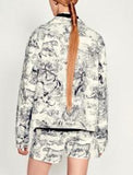Jungle Printed Denim Jacket | DESIGNER INSPIRED FASHIONS