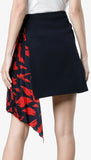 Pleated Godet Mini Skirt