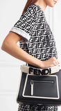 Black Embroidered Logo Printed T-shirt