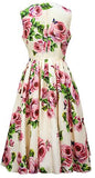 Rose Print Midi Dress