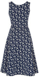 Button-Detailed Midi Dress