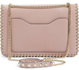 Demilune Small Leather Shoulder Bag - Black, Red, Pale Pink