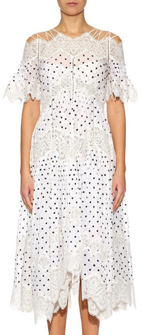 'Empire Papier' Polka Dot Cotton Dress - DESIGNER INSPIRED FASHIONS