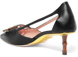 Unia Logo-Embellished Leather Pumps