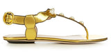 'Willow' Embellished Leather Sandals-Gold - DESIGNER INSPIRED FASHIONS