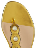 'Willow' Embellished Leather Sandals-Gold - DESIGNER INSPIRED FASHIONS