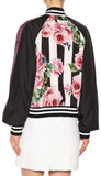 Rose & Stripe Reversible Bomber Jacket
