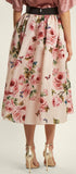 Rose and Butterfly-Print Silk-Organza Skirt