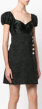 Black Corseted Wrap Dress