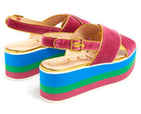 Peggy Velvet Platform Sandals