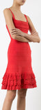 Layered Ruffles Fitted Dress