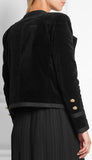 'Spencer' Jacket in Black Cotton Velour - DESIGNER INSPIRED FASHIONS