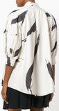 Brushstroke Mandarin Collar Shirt and Short Set