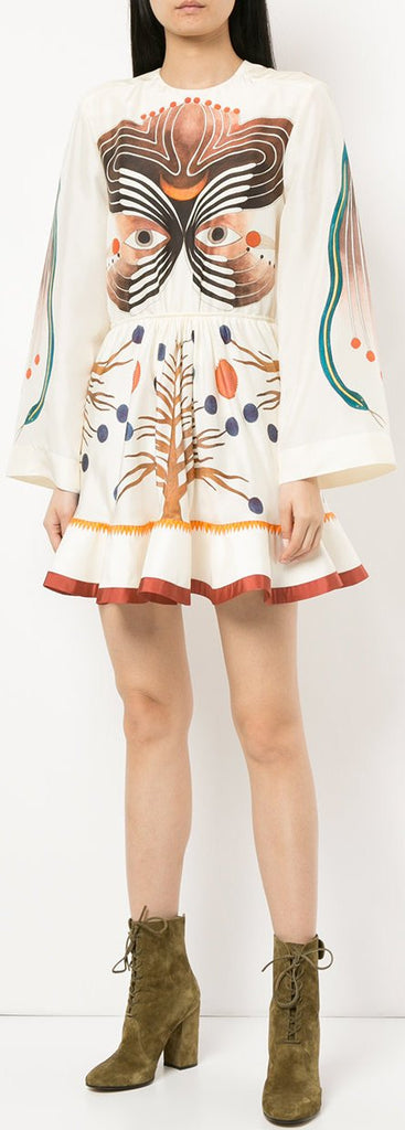 Pictorial Print Dress