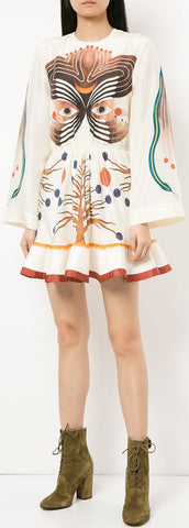 Pictorial Print Dress