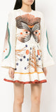 Pictorial Print Dress