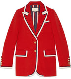 Contrast Blazer in Red