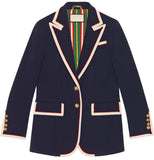 Contrast Blazer in Navy