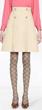 Tiger Head Button Mini Skirt
