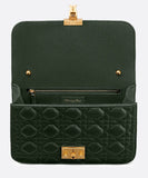 Dioraddict Flap Bag In Cannage Lambskin Leather, Green