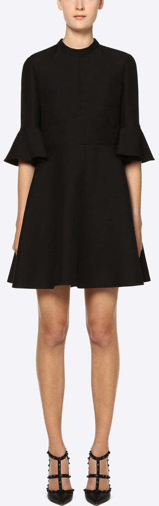 Crepe Couture Dress, Black