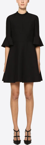 Crepe Couture Dress, Black